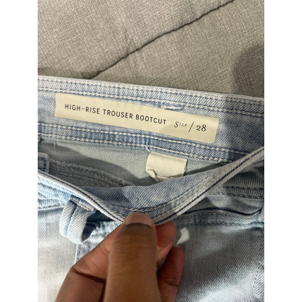Pilcro By Anthropologie High Rise Trouser Bootcut Denim Jeans Light Blue Wash 28 - Picture 5 of 9